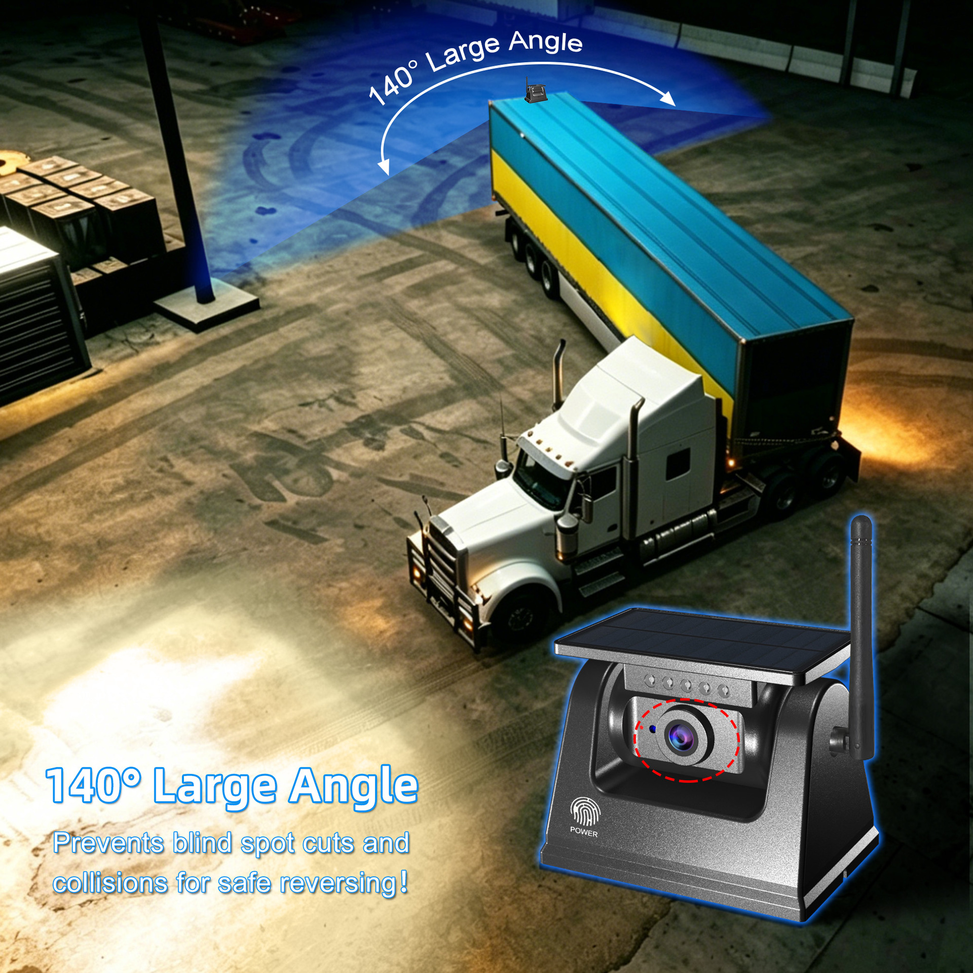 7inch Truck Wireless Wifi Solar Camera Hd Car Reversing Image Bsd Car Navigation Recorder