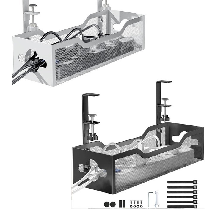 Amazon Venta caliente Red de hierro debajo de la Mesa organizador hogar ponche-libre cesta de almacenamiento estante de almacenamiento ajustable en stock al por mayor