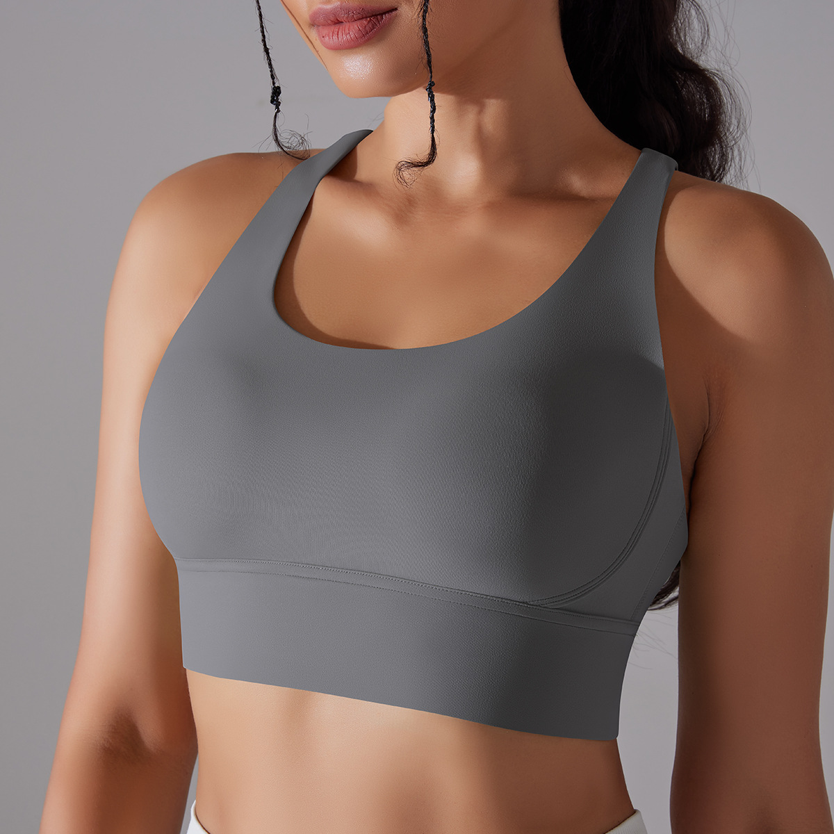 127g Weight Sleeveless Sleeve Length Nylon, Spandex Fabric Type Short Top Length Halter Crisscross Tank Tops Type Fitness, Yoga Occasion U Neck Neckline Solid Color Pattern Sports Style Sports Solid Color Nylon Spandex U Neck Active Tops Halter Crisscross Tank 169