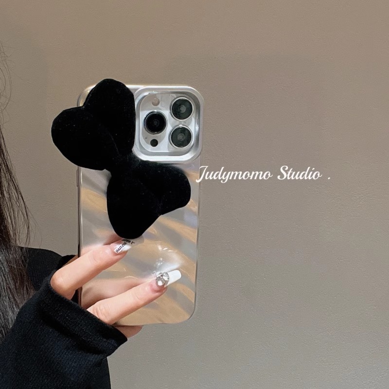 Instagram fiocco di raso tridimensionale premium adatto per 14pro Apple iPhone 13 custodia per telefono 15promax donna_voghion.com