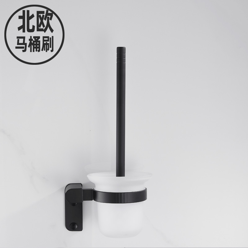 Cepillo de inodoro cuadrado engrosado negro