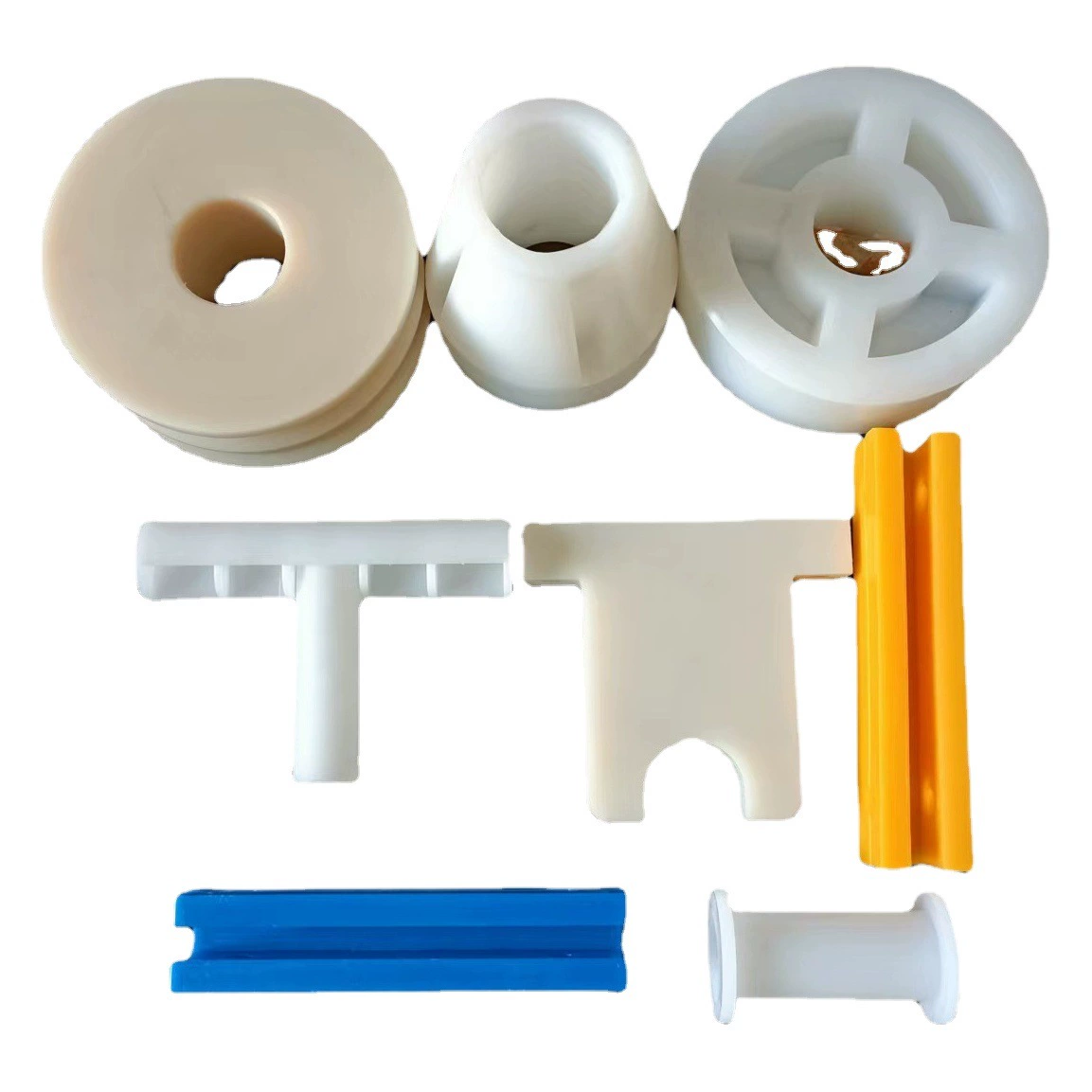 Изделия, изготовленные методом литья под давлением, износостойкие изделия из нейлона, втулки, направляющие, подшипники скольжения, нейлоновые детали нестандартной формы, детали для обработки нейлона