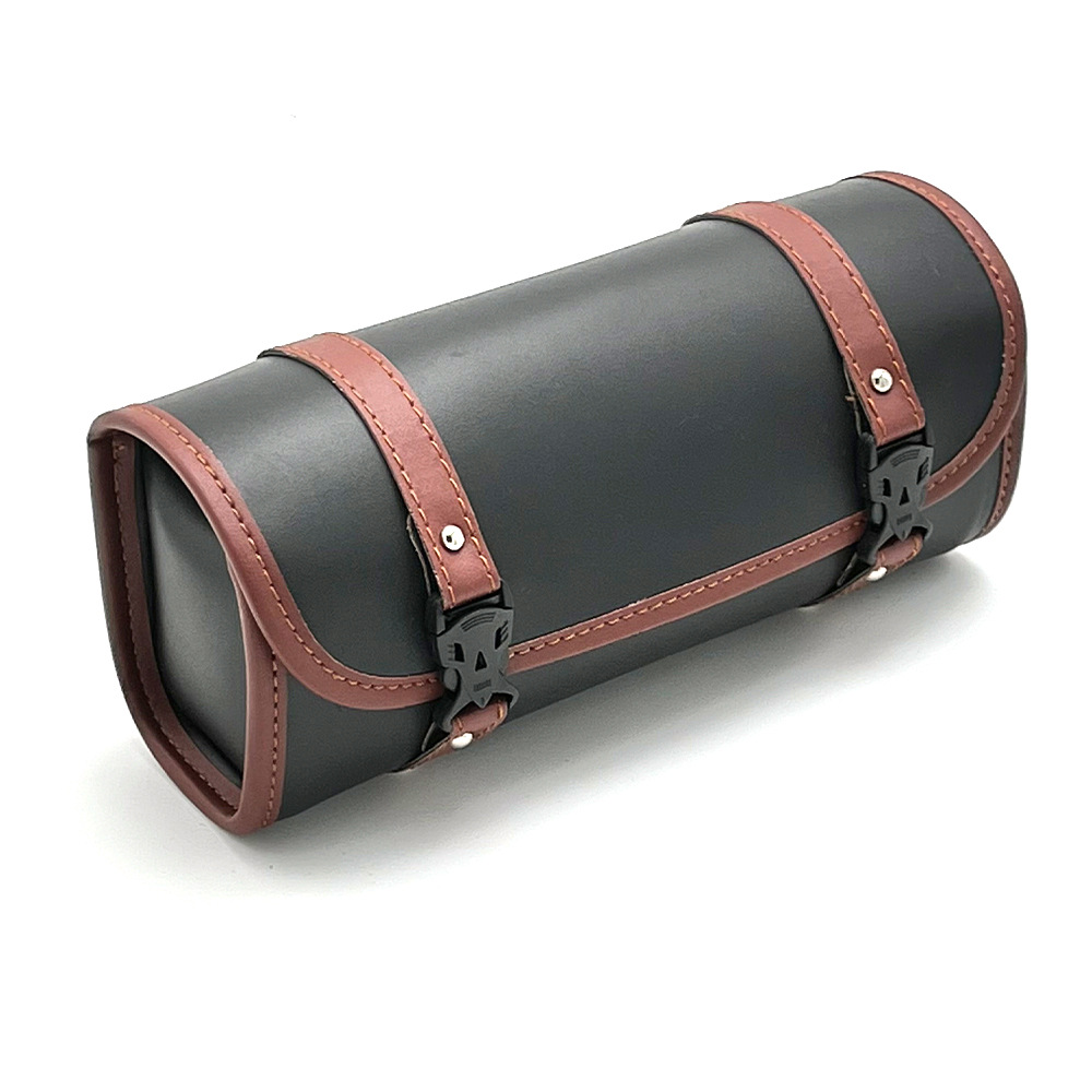Motorcycle electric car head bag leather waterproof retro motorcycle bag battery riding kit factory direct sales