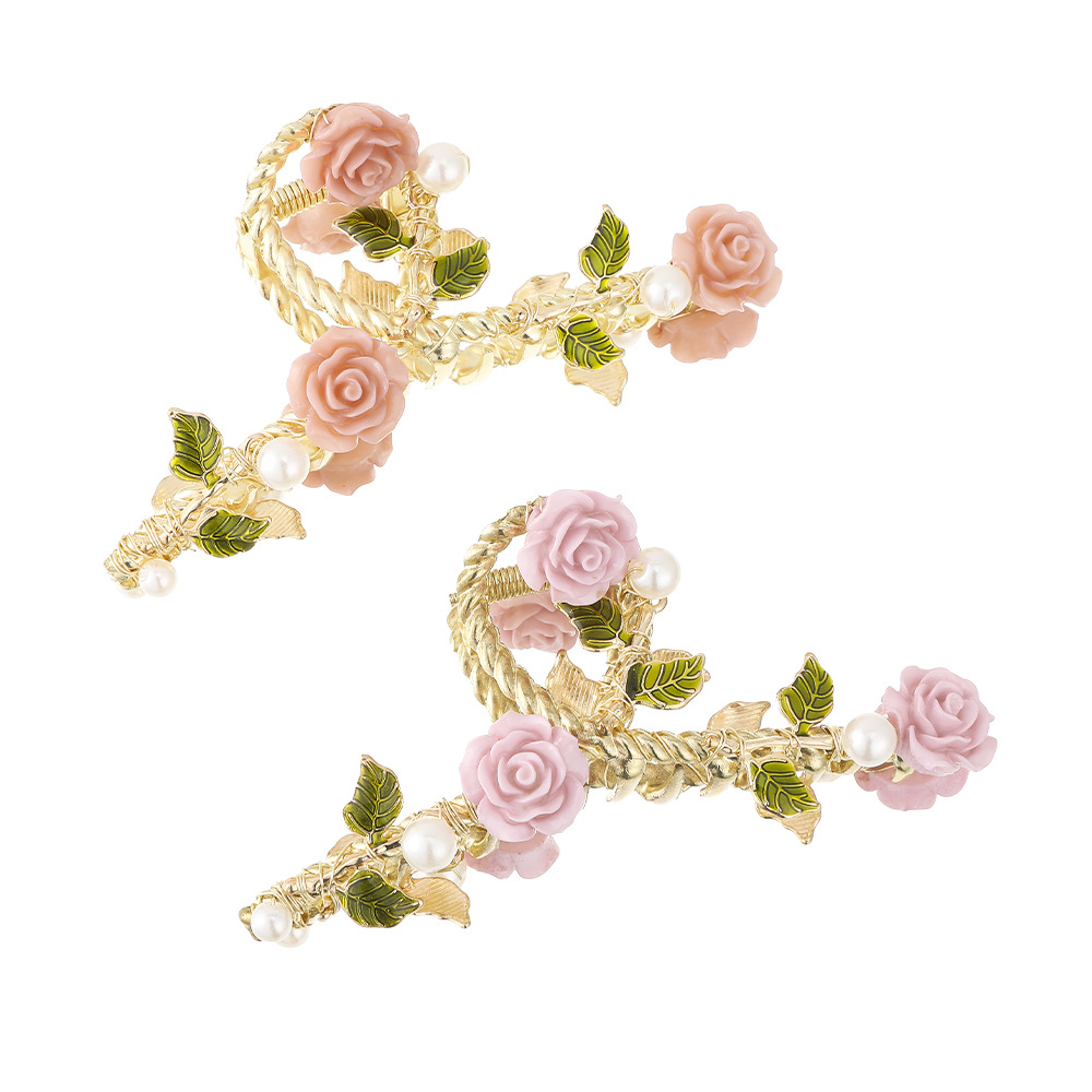 Hair Claws Hair Accessories Type Elegant Simple Style Women's Flower Metal Hair Claws