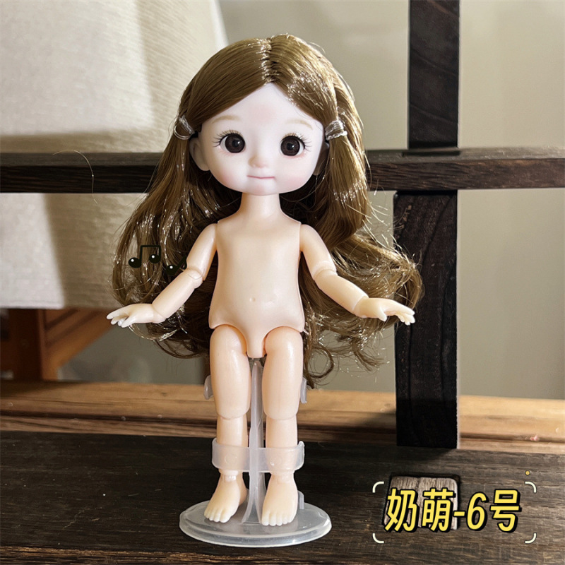 8分16-17センチ素体裸娃3d真眼13関節表情娃着せ替えかわいい人形少女玩具|undefined