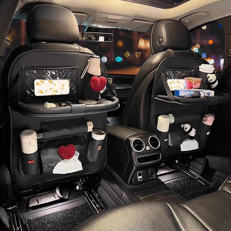 車用小さなテーブル、子供用ダイニングテーブル、後部収納ラック、女性用多機能折りたたみシートバック収納吊り下げバッグ|undefined