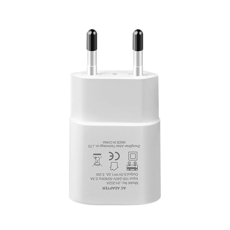 Европейская регуляция CE сертификация 5V1A2A головка зарядного устройства USB адаптер питания розетка ROHS аутентификация безопасность зарядки