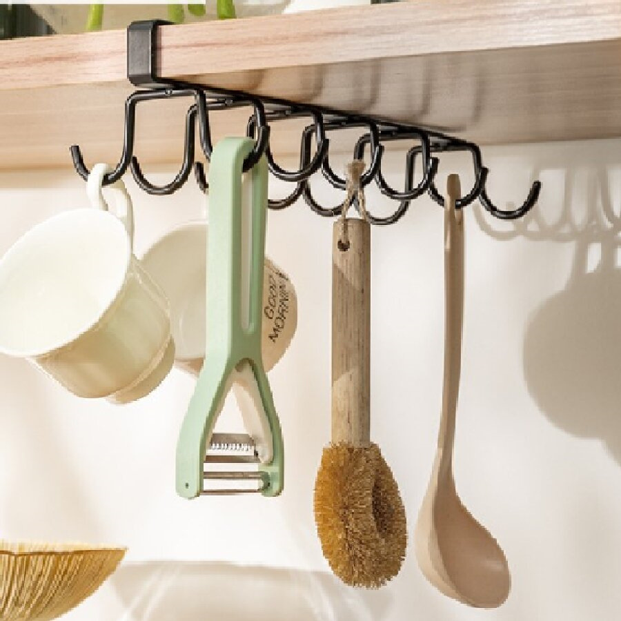 Hanging hooks without holes, metal hooks, nail-free hooks, cabinet storage racks, multi-functional wardrobe hooks, kitchen and bathroom hooks