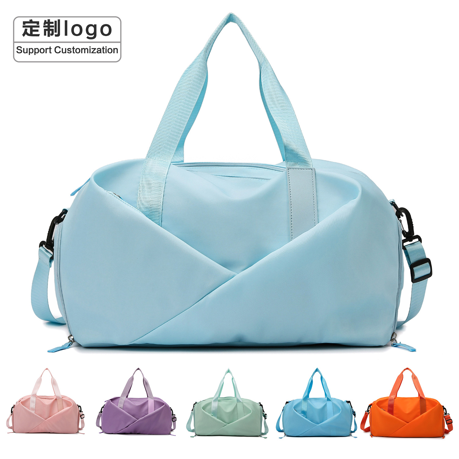 Cross-Border Dry and Wet Separation Swimming Fitness Bag for Women, Yoga Training Shoulder Crossbody Bag, Large Capacity Travel Bag, Lightweight
