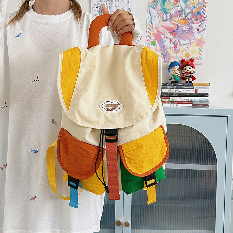 おしゃれなコントラストカラーデザインのバックパック、大容量のアウトドア登山スポーツバックパック、中学生や高校生のスクールバッグ|undefined