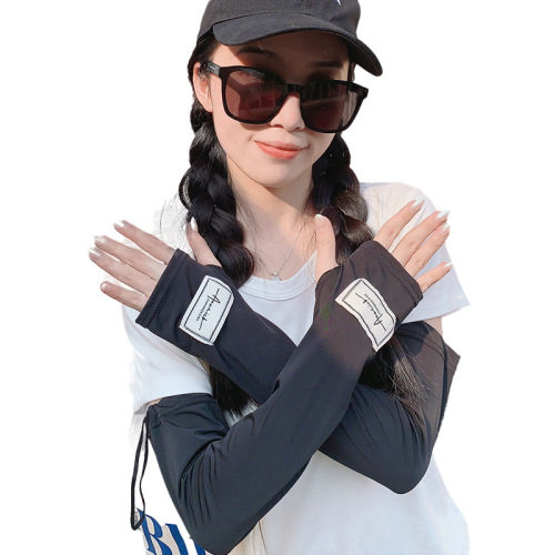 New arrivals, new cloth label, ice sleeves, fashion trend, personalized letter printing, anti-UV sun protection sleeves, ice sleeves