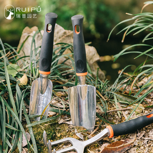 Potted small shovel for planting flowers, soil loosening flower shovel, gardening planting succulent tool set, three-piece set, household flower growing shovel