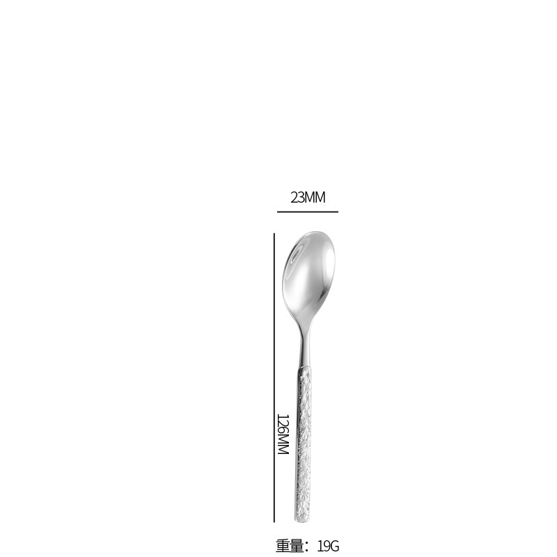 ステンレス鋼カトラリーセット 304 ステンレス鋼食器カトラリーインスタイルクリエイティブストーンパターンナイフ、フォーク、スプーンステンレス鋼食器|undefined