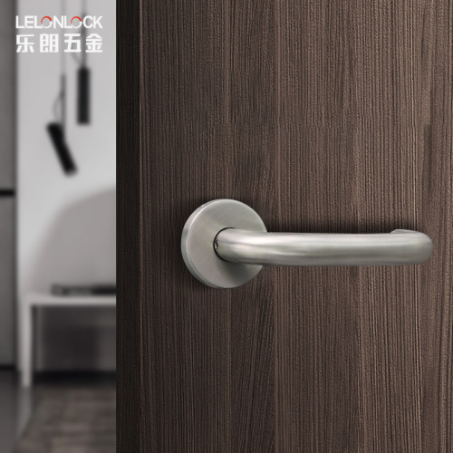 European standard CE certified stainless steel U-shaped indoor door passage door handle Lelang wholesale elbow fire door handle
