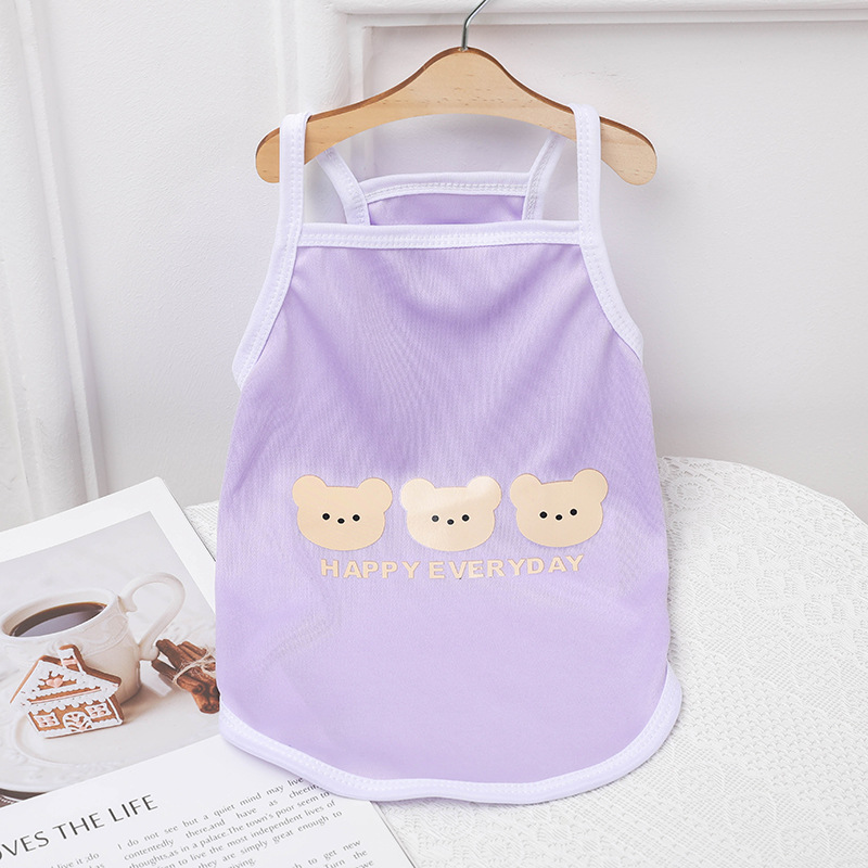 Ropa para mascotas, gato, bichón, lucha contra Bomei, perro pequeño, chaleco nuevo, camisola, ropa para perros, estilo fino de primavera y verano