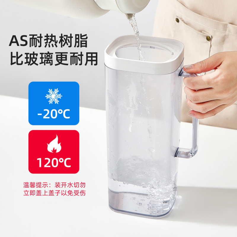 フリップトッププラスチックコールドケトルは、冷蔵庫のサイドドアに横たわって置くことができます。ジュース、お茶、水出しアイスドリップカップ、コールドケトル用の大容量です。|undefined