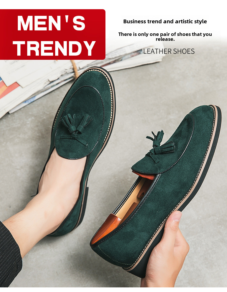 Mocassini da uomo in tinta unita con superficie brillante, stile coreano, scarpe casual da ufficio in pelle di grandi dimensioni per uomo_voghion.com