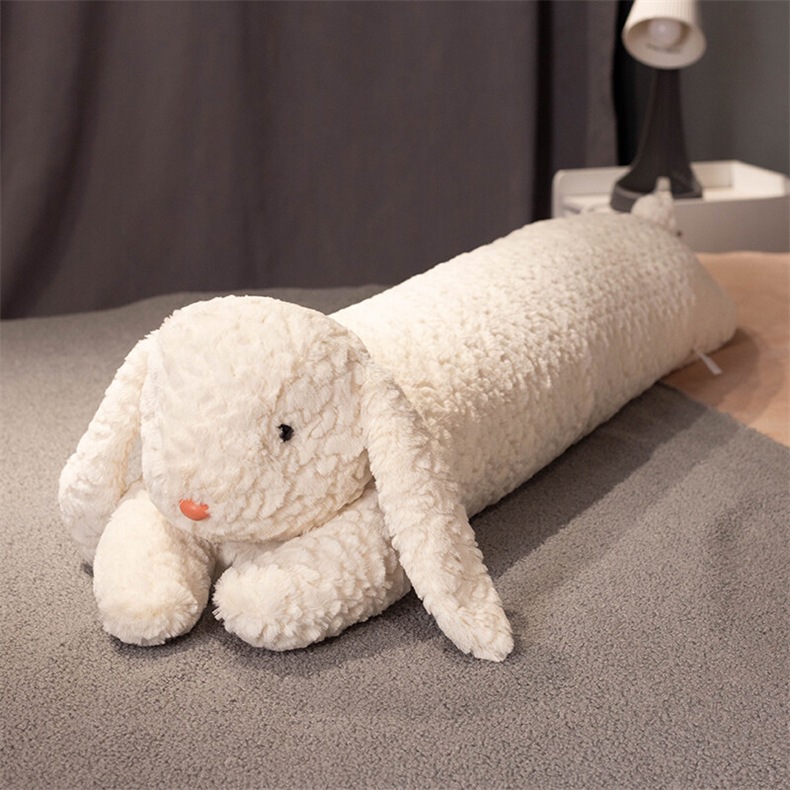 Long Cylindrical Plush Pillow For Side Sleepers And Leg Support_voghion.com