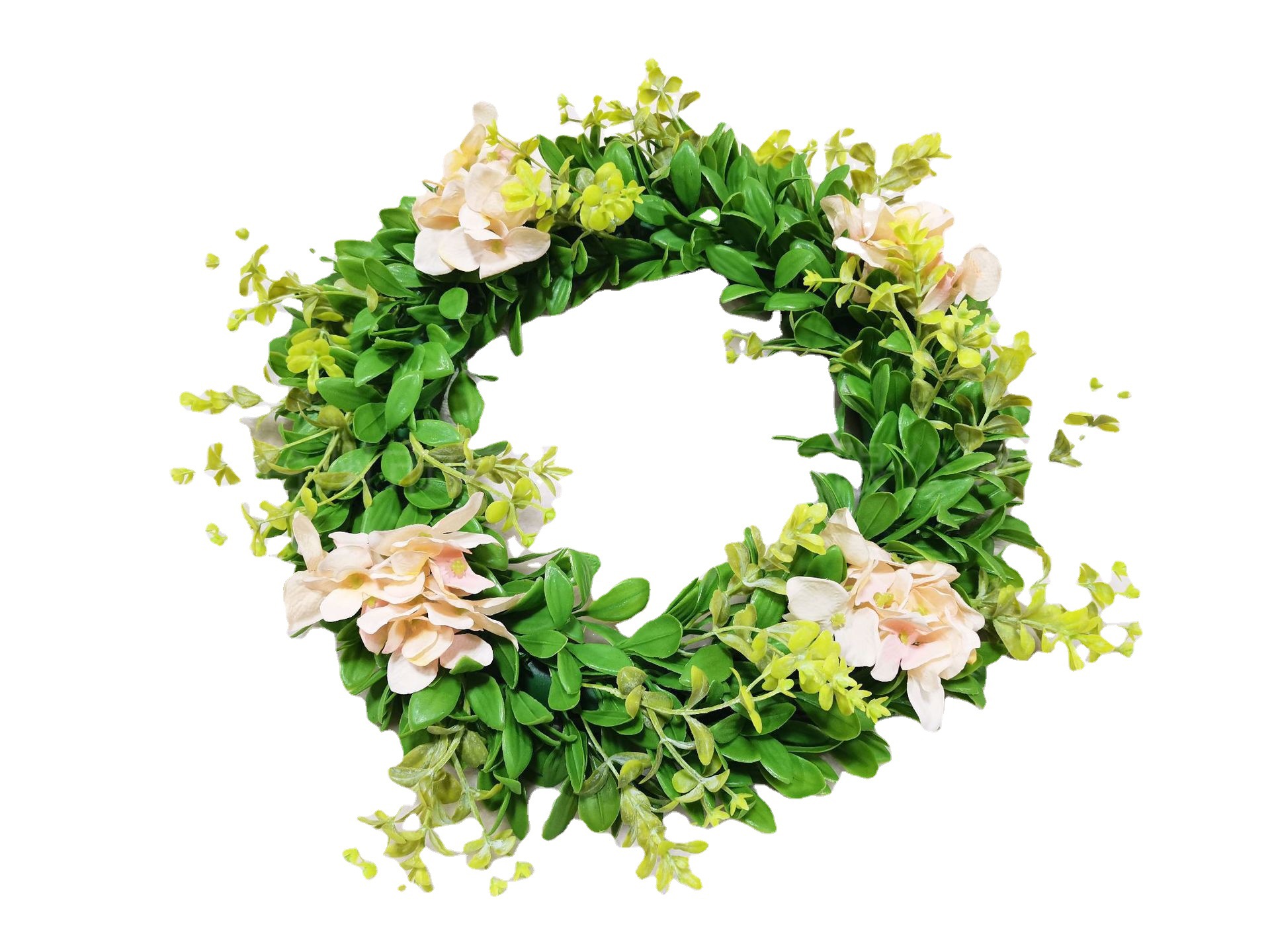 亞馬遜家居熱款植物花朵仿真花環(huán)酒店櫥窗婚慶節(jié)日掛飾門飾裝飾