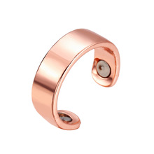 wish速卖通ebay个性指环磁性保健戒指玫瑰金创意首饰欧美开口戒指