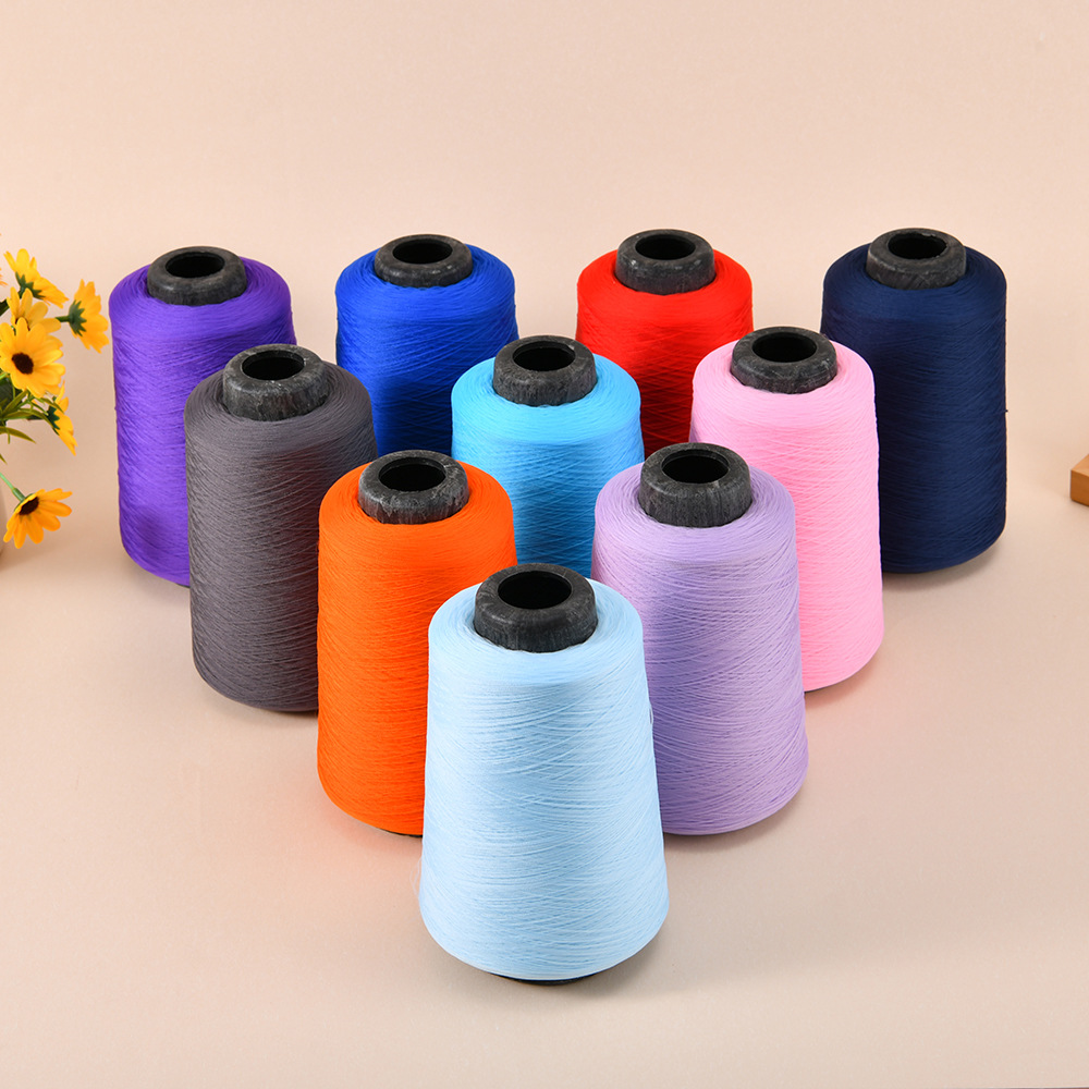 재고 있음 150D 재봉실 다양한 색상의 폴리에스터 의류 마감실 중간 두께의 바느질실 수제 폴리에스터 컬러실 공장 도매