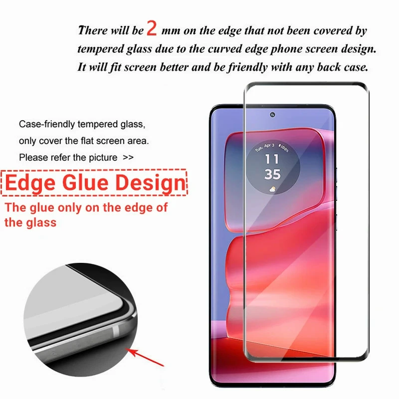 Защитное стекло/гидрогелевая пленка для телефона Moto Edge 2025 / Moto50 Ultra / 50 Pro, боковой клей, пленка для объектива 40