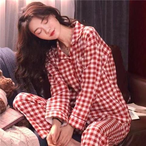 100% Pijama de algodón de manga larga primavera y otoño de mediana edad y anciano traje cardigan más tamaño madre de mediana edad