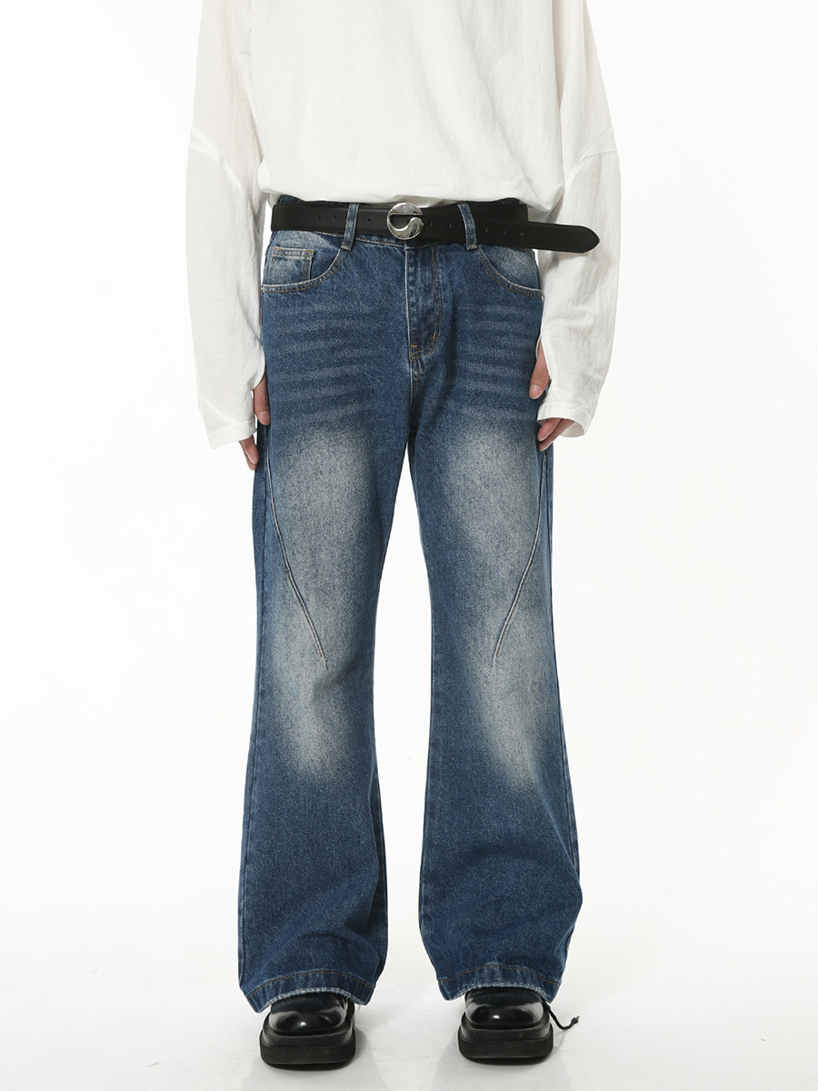 Mtlclothes ropa de Hombre | 2023 otoño nuevo americano SLIM-Fit retro skinny gris negro blanco pantalones de mezclilla