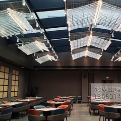 新しいティーハウスレストランホテルロビー宴会場ライト販売サンドテーブルガラスタイルハウス軒の形のシャンデリア