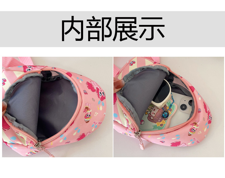 Wholesale of 2024 new children's bags, ins Korean cartoon chest bags, lightweight and fashionable travel crossbody backpacks for boys and girls undefined