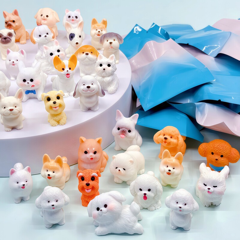 Mini Cute 3D Puppy Blind Bag Realistic Small Animal Model Figurine Desktop Decoration Trendy Toy
