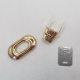 in stock wholesale oval iron lock rotatable hardware head screw lock luggage gift box bag open buckle lock