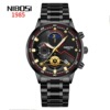 Nibosi watch Essence Steel Moon Phase Watch Foreign Trade Explosion True Three Eyes Six Type quartz men's watches batch wholesale