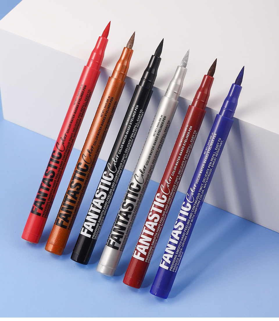 LANGMANNI Liquid Twelve-color Eyeliner Pen Set Matte Quick-Drying fang Smudge Eyeliner Liquid Pen undefined