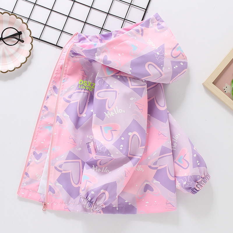 Girls' Outwears Spring & Fall 2025 New Kidsren's Medium and Large Kidsren's Jackets Little Girls Autumn Jackets Fashionable Windbreakers