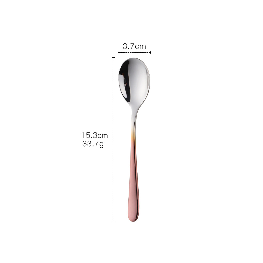 304 한국식 차 숟가락-그라데이션 로즈 골드