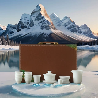 冰种璞玉质感素烧德化白瓷茶具套装全套功夫茶具家用高档礼品茶具