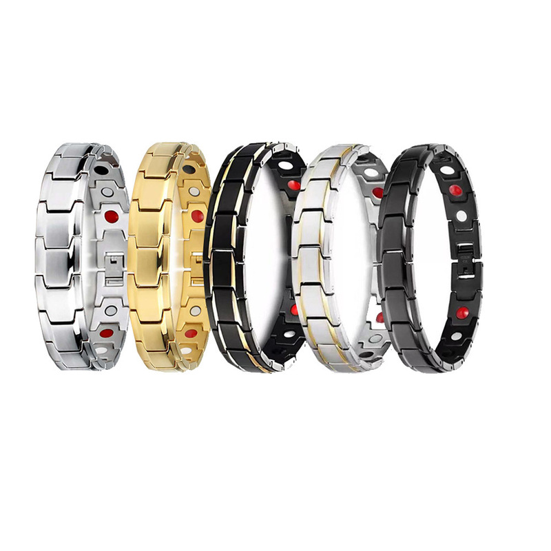 Temu Cross-Border Detachable Magnet Bracelet European and American Fashion Men's Couple Magnetic Bracelet Adjuster Watch Chain