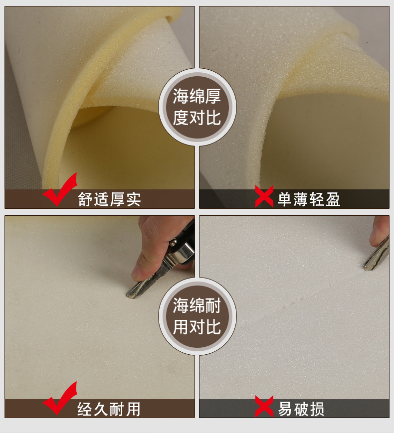Four-season foreign trade car seat cushion, non-slip backrest, breathable, patchwork leather, single seat cushion, thickened
