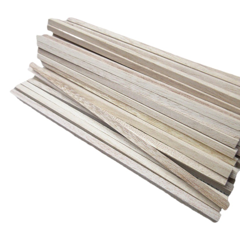 0.3 m length short paulownia wood strip fine wooden strip diy wooden strip building model wooden strip square wooden strip student handmade wooden stick