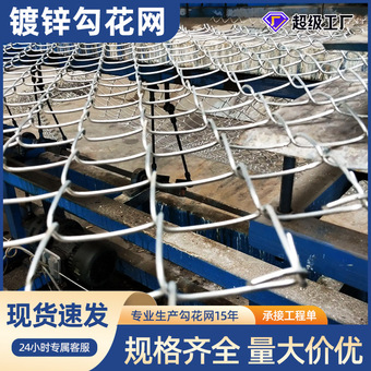镀锌勾花网六角拧花编织钢丝网包塑运动场围栏网边坡绿化铁丝网