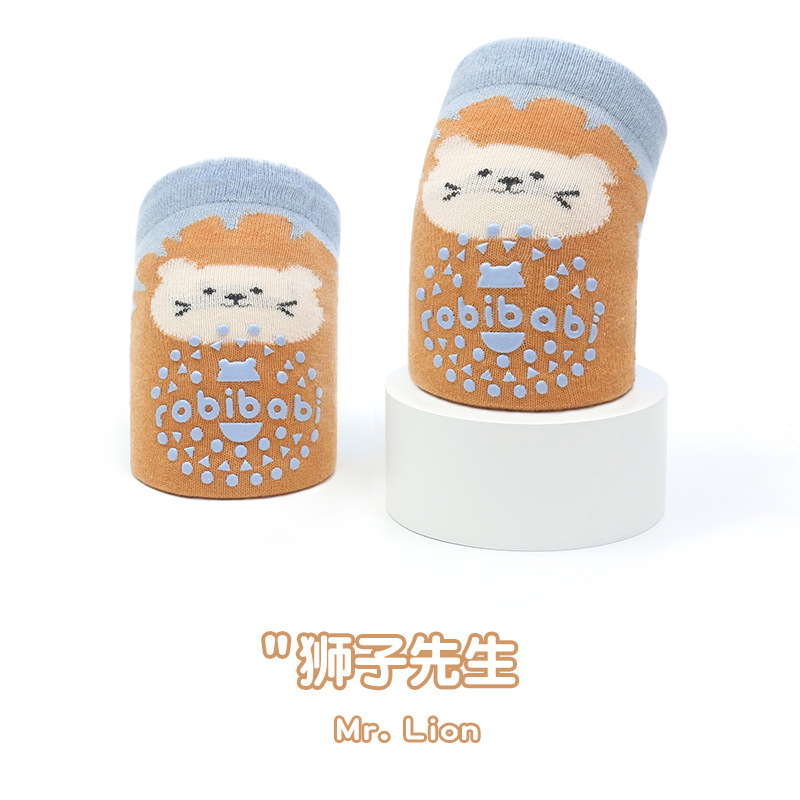 24 calcetines de punto resistentes a la caída de rastreo de estilo coreano para bebés y niños calcetines de bebé que dispensan rodilleras de dibujos animados sueltas antideslizantes