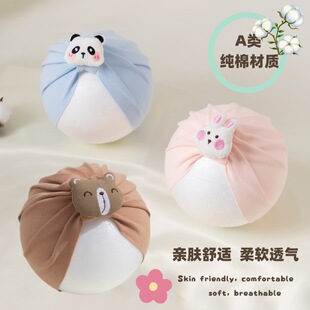 Infant Hat Female Baby Autumn Spring Baby Girl Turban Hat Cotton Cute Spring & Fall Newborn Fetal Indian Hat