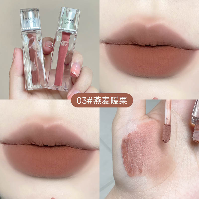 Kakashow透明水光鏡面唇釉薬透明保湿ビープ唇学生党平価マット霧面口紅|undefined