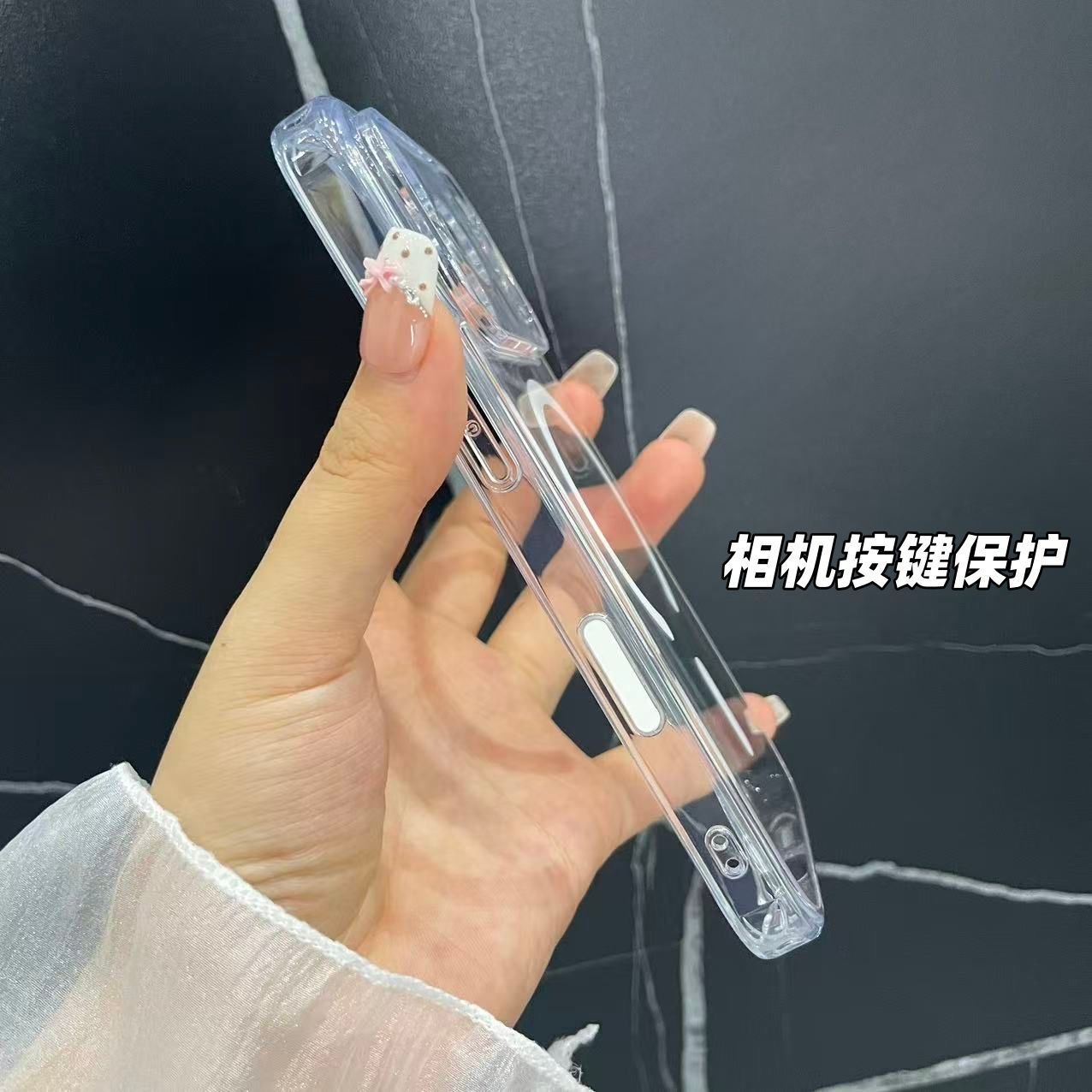 Funda magnética transparente de carcasa rígida con orificios finos para Apple 17Pro, funda para iPhone17Promax con protección completa de la lente. image 4