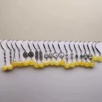 Натуральный пчелиный воск серьги куриное масло желтого воска богатый 925 серебряные инкрустированные серьги Kotang ювелирные изделия происхождения оптом