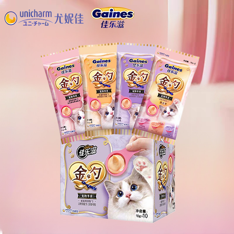 Unicharm Jialezi Mousse Gold Spoon Cat Strips Thai Adult Cat Snacks Cat Supplies Wet Food Pack Canned