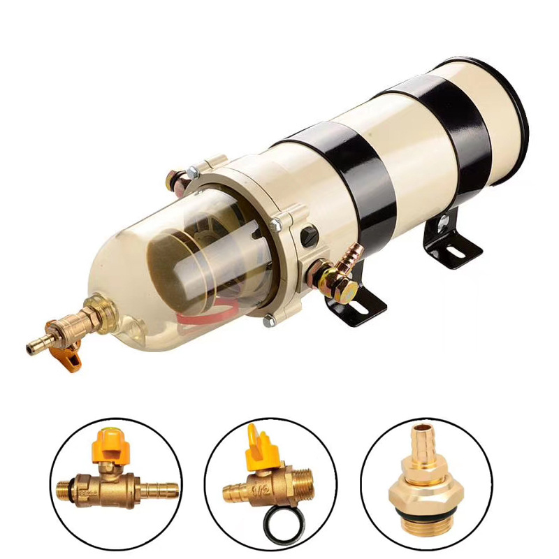 Separador de agua y aceite diésel J6P de alta resistencia, conjunto de filtro 500FG para ingeniería, modificación de camiones, resistente al aceite image 6