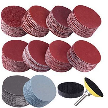 Продукты для электронной коммерции 2 дюйма 50 мм 3 дюйма 75 мм смешанная самоклеящаяся наждачная бумага 100 штук дисковые шлокированные шлифовальные шлифовальные листы