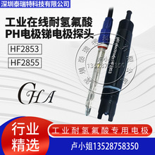 耐氢氟酸特殊玻璃材质PH电极探头工业在线式锑电极HF2853